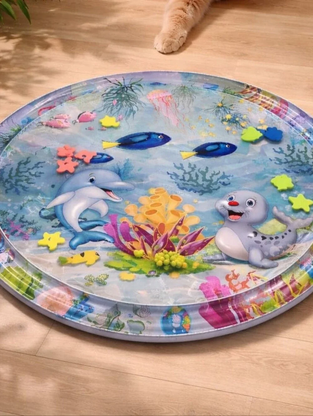 AquaPaw Claw-Resistant Water Mat Baby Dog & Cat Water Mat Toy! Interactive